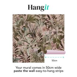 Superfresco Easy Funky Jungle Blush Print To Order 3m x 2.8m Mural in Pink - thumbnail 3