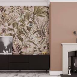 Superfresco Easy Funky Jungle Blush Print To Order 3m x 2.8m Mural in Pink - thumbnail 1