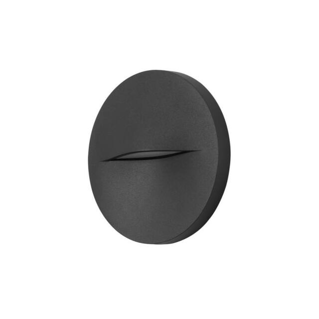 Netlighting Hide LED Outdoor Flush Wall Lamp Urban grey NeutralWhite 4000K IP65 in Black - image 1