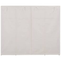 Berkfield Home Wardrobe White 200x40x170 cm Fabric - Size: 200 x 40 x 170 cm - thumbnail 1