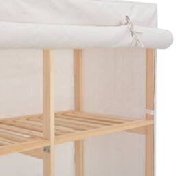 Berkfield Home Wardrobe White 200x40x170 cm Fabric - Size: 200 x 40 x 170 cm - thumbnail 5