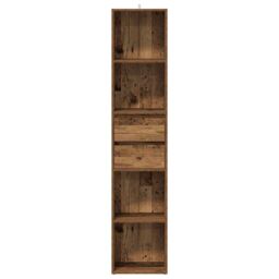Berkfield Home Book Cabinet Old Wood 36x30x171 cm Engineered Wood in Brown - Size: 36 x 30 x 171 cm - thumbnail 4