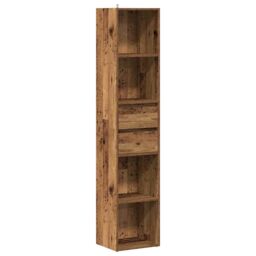 Berkfield Home Book Cabinet Old Wood 36x30x171 cm Engineered Wood in Brown - Size: 36 x 30 x 171 cm - thumbnail 2