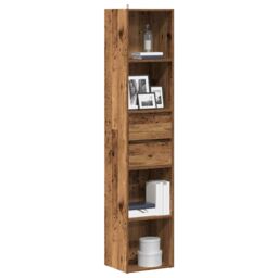 Berkfield Home Book Cabinet Old Wood 36x30x171 cm Engineered Wood in Brown - Size: 36 x 30 x 171 cm - thumbnail 1