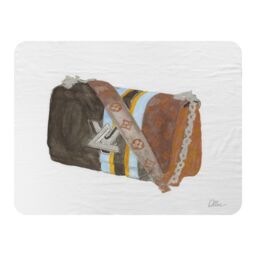 Benjamin Tate Design Stylish Bag Blanket in Natural - Size: 120 cm x 150 cm - thumbnail 1