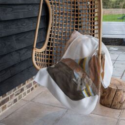 Benjamin Tate Design Stylish Bag Blanket in Natural - Size: 120 cm x 150 cm - thumbnail 4