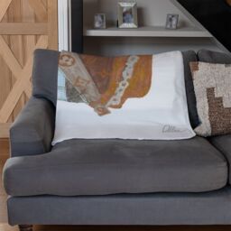 Benjamin Tate Design Stylish Bag Blanket in Natural - Size: 120 cm x 150 cm - thumbnail 2