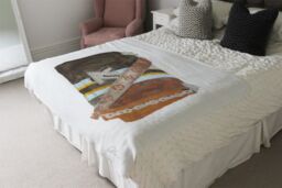 Benjamin Tate Design Stylish Bag Blanket in Natural - Size: 120 cm x 150 cm - thumbnail 3