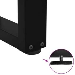 Berkfield Home Modern Dining Table Legs V-Shape 2 pcs Black 80x(72-73.3) cm Steel - thumbnail 9