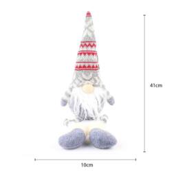 Voltico Christmas Gnome Decoration 41cm Dangly Legs Plush Gonk Ornament in Light Grey - Size: 1 Pack - thumbnail 6