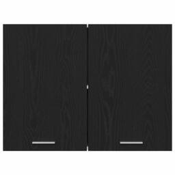 Berkfield Home Black Oak Hanging Cabinet - 80x31x60 cm - Made of Engineered Wood - Size: 80 x 31 x 60 cm - thumbnail 7