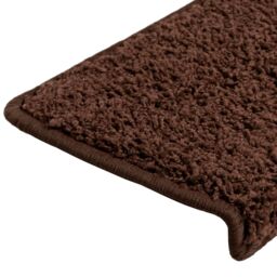 Berkfield Home Carpet Stair Treads 15 pcs 65x21x4 cm Brown - Size: Medium - thumbnail 6