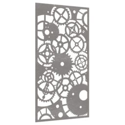 Berkfield Home Garden Wall Decoration 105x55 cm Corten Steel Gear Wheel Design in Brown - thumbnail 3