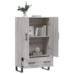 Berkfield Home Highboard Grey Sonoma 69.5x31x115 cm Engineered Wood - thumbnail 4