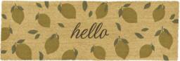 Artsy Mats Hello Lemons Coir Doormat (120 x 40cm) in Brown - Size: 40 cm x 120 cm - thumbnail 6