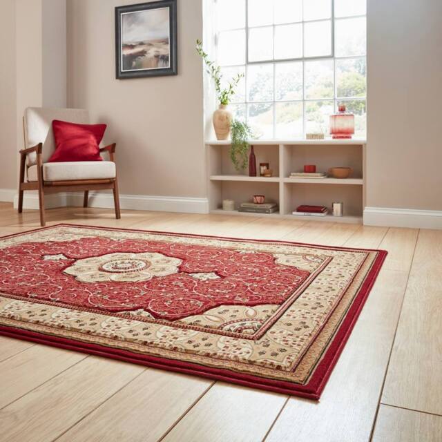 The Rug Shop UK Traditional Easy To Clean Stain-Resistant Area Rug in Red - Size: 200 cm x 290 cm - image 1