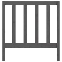 Berkfield Home Beautiful Bed Headboard Grey 95x4x100 cm Solid Wood Pine - Size: 95 x 4 x 100 cm - thumbnail 4