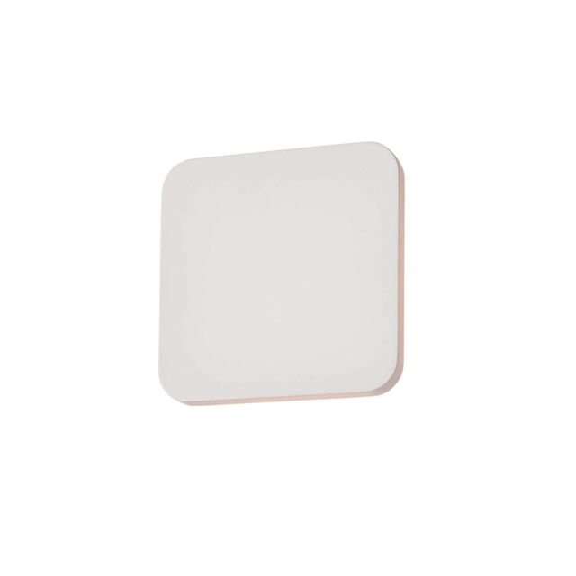 Loops Wall Light Smooth White Plaster 8W LED Bulb Included Living Room - image 1