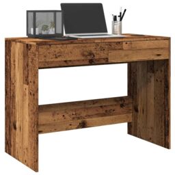 Berkfield Home Desk Old Wood 101x50x76.5 cm Engineered Wood in Brown - thumbnail 1