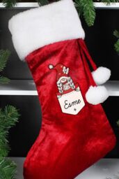 Personalised Memento Company Women's Personalised Gonk Family Red Christmas Stocking- Girl - thumbnail 3