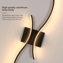Goeco Modern LED Wall Lights Indoor, 27W, 3000K, Long Wall Sconce (Black) in Black - thumbnail 5