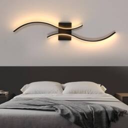 Goeco Modern LED Wall Lights Indoor, 27W, 3000K, Long Wall Sconce (Black) in Black - thumbnail 2