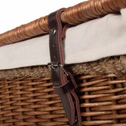Red Hamper Wicker 60cm Double Steamed Rope Handled Trunk with Cotton Lining in White - thumbnail 5