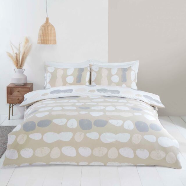 Rapport Home Truro Microfiber Reversible Duvet Cover Set with Pillowcase in Natural - Size: Double - image 1