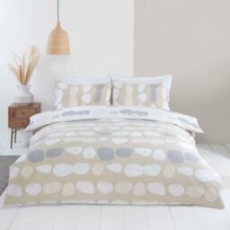Rapport Home Truro Microfiber Reversible Duvet Cover Set with Pillowcase in Natural - Size: Double - thumbnail 1