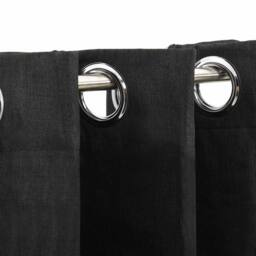 Berkfield Home Linen-Look Blackout Curtains 2 pcs Anthracite 140x225cm in Black - Size: 140x225 cm