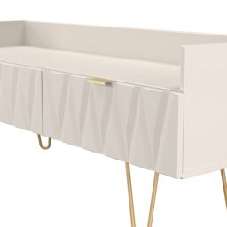 Ready Assembled 2 U Dallas 2 Drawer Coffee TV Unit (Ready Assembled) in Taupe - thumbnail 5