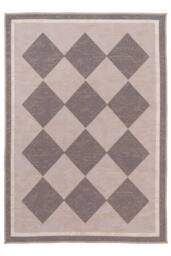 Kukoon Machine Washable Natural Jute Blend Harlequin Beige Area Rug - Size: 80 cm x 150 cm - thumbnail 1