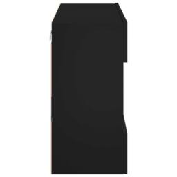 Berkfield Home TV Wall Cabinet with LED Lights Black 78.5x30x60.5 cm - thumbnail 9