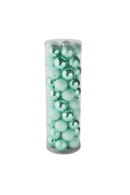 KDMD 48 Mint Green Baubles in MattShiny & Glitter Finish 10cm - image 1