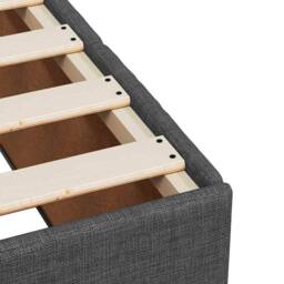 Berkfield Home Bed Frame without Mattress Dark Grey Super King Fabric - thumbnail 7