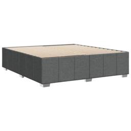 Berkfield Home Bed Frame without Mattress Dark Grey Super King Fabric - thumbnail 6