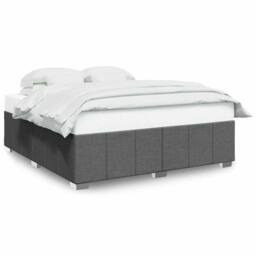 Berkfield Home Bed Frame without Mattress Dark Grey Super King Fabric - thumbnail 1