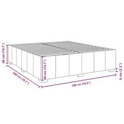 Berkfield Home Bed Frame without Mattress Dark Grey Super King Fabric - thumbnail 9