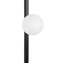 Wyld and Coco 55 cm Black Iron Wall Lamp with White Glass Globe - thumbnail 2