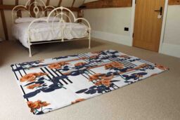 Benjamin Tate Design Geometric Lines & Flowers Rug in Natural - Size: Large - thumbnail 3