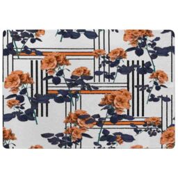 Benjamin Tate Design Geometric Lines & Flowers Rug in Natural - Size: Large - thumbnail 1