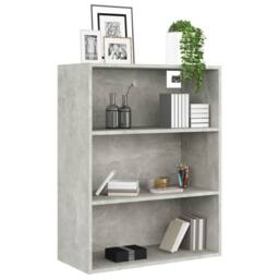 Berkfield Home Hanging Wall Cabinet Concrete Grey 69.5x32.5x90 cm - thumbnail 4