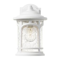 Loops Outdoor IP44 1 Bulb Wall Light Lantern White LED E27 60W d02296 - thumbnail 3