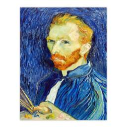 Artery8 Vincent van Gogh Framed Wall Art Print Self Portrait With Palette in Blue - Size: A4 - thumbnail 3