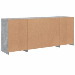 Berkfield Home Sideboard with LED Lights Concrete Grey 163x37x67 cm - Size: 163 x 37 x 67 cm - thumbnail 8
