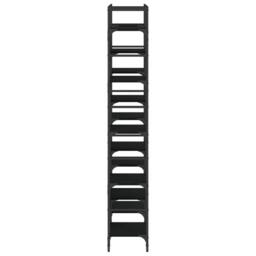 Berkfield Home Decorative Bookshelf Black 127.5x28.5x172.5 cm Engineered Wood - thumbnail 6