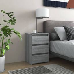 Berkfield Home Bed Cabinet Grey Sonoma 40x35x62.5 cm Engineered Wood - thumbnail 2