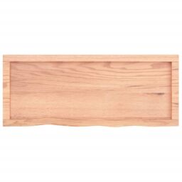 Berkfield Home Wall Shelf Light Brown 100x40x(2-6) cm Treated Solid Wood Oak - thumbnail 3