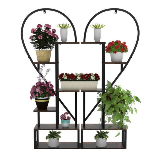 KORVIXA Small 5 Tier Metal Plant Stand Flower Pot Stands in Black - image 1