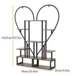 KORVIXA Small 5 Tier Metal Plant Stand Flower Pot Stands in Black - thumbnail 2